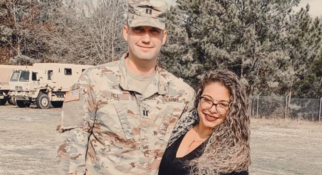 Image: Dianna with her husband, who is an army veteran