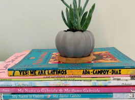 Image: A stack of children's books for Hispanic Heritage Month