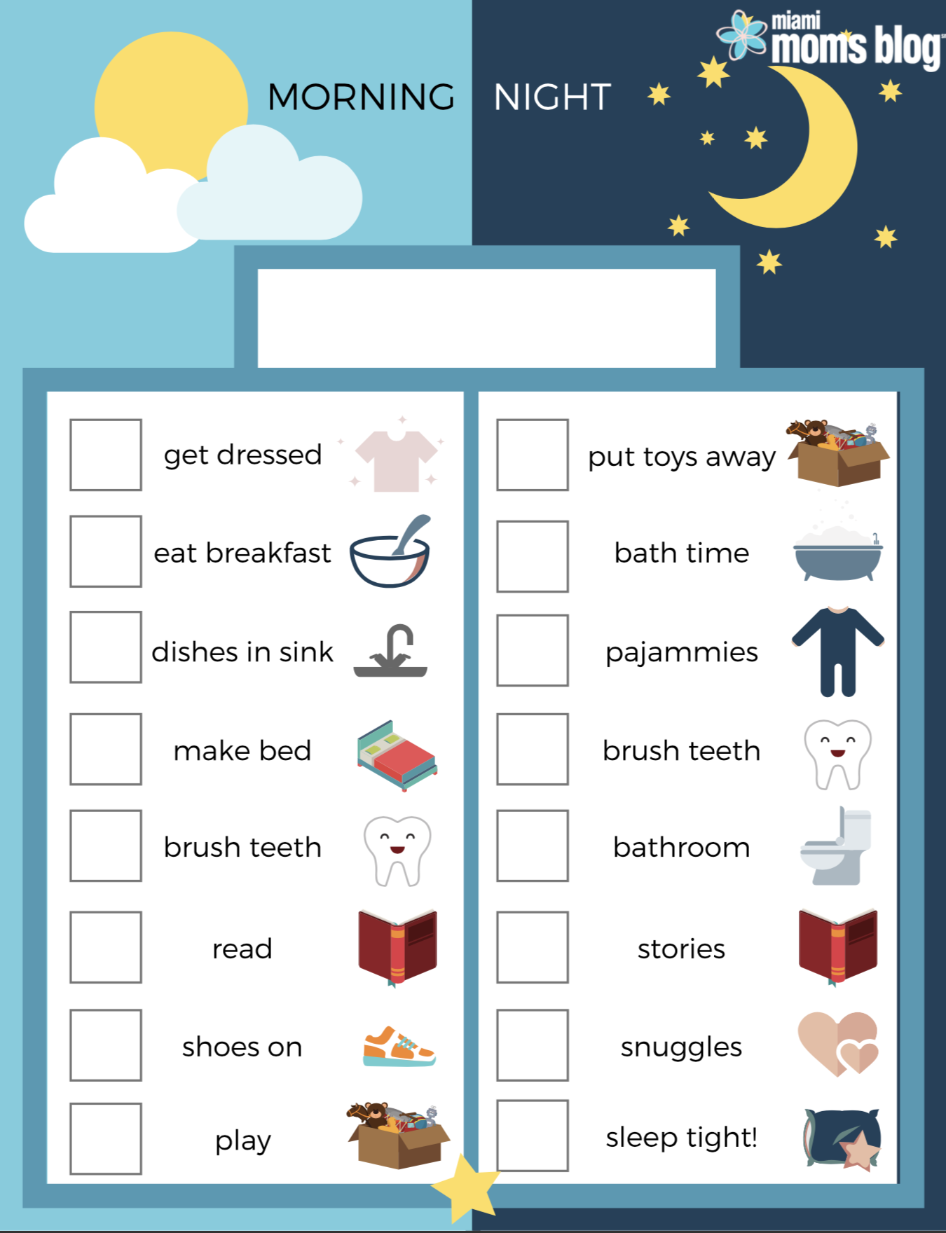 FREE Printable Daily Schedule Template | Miami Moms Blog
