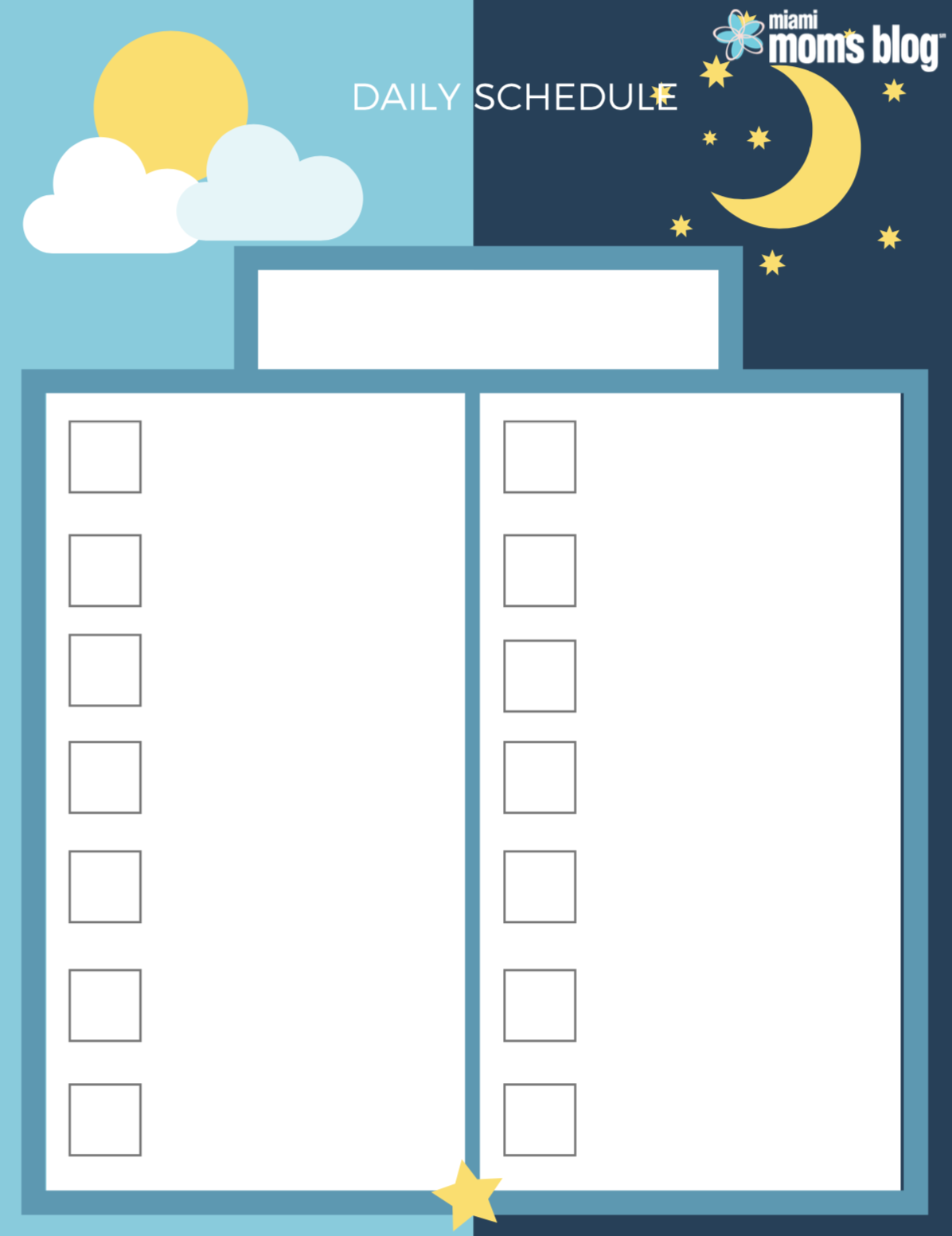 FREE Printable Daily Schedule Template | Miami Moms Blog 