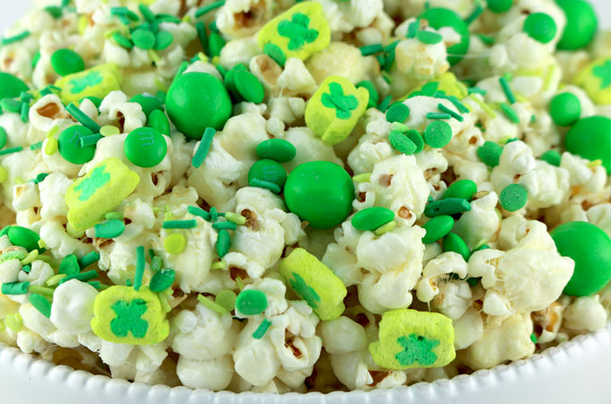 Image: A bowl of St. Patrick's Day popcorn