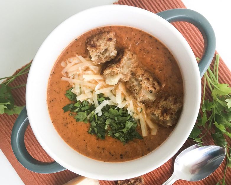 Homemade Tomato Soup with Grilled Cheese Croutons Whitney Khan Contributor Miami Moms Blog