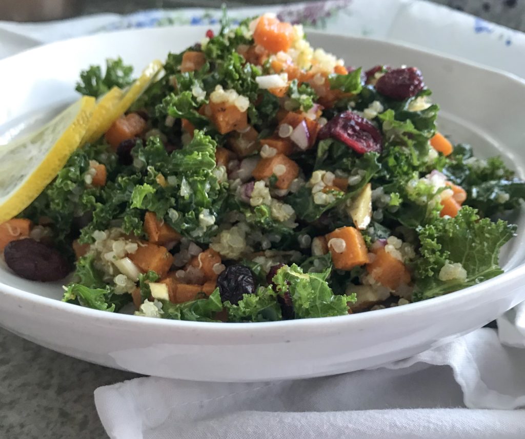 Roasted Sweet Potato, Quinoa, &amp; Kale Fall Salad: A Quick Weeknight Meal Whitney Khan Contributor Miami Moms Blog