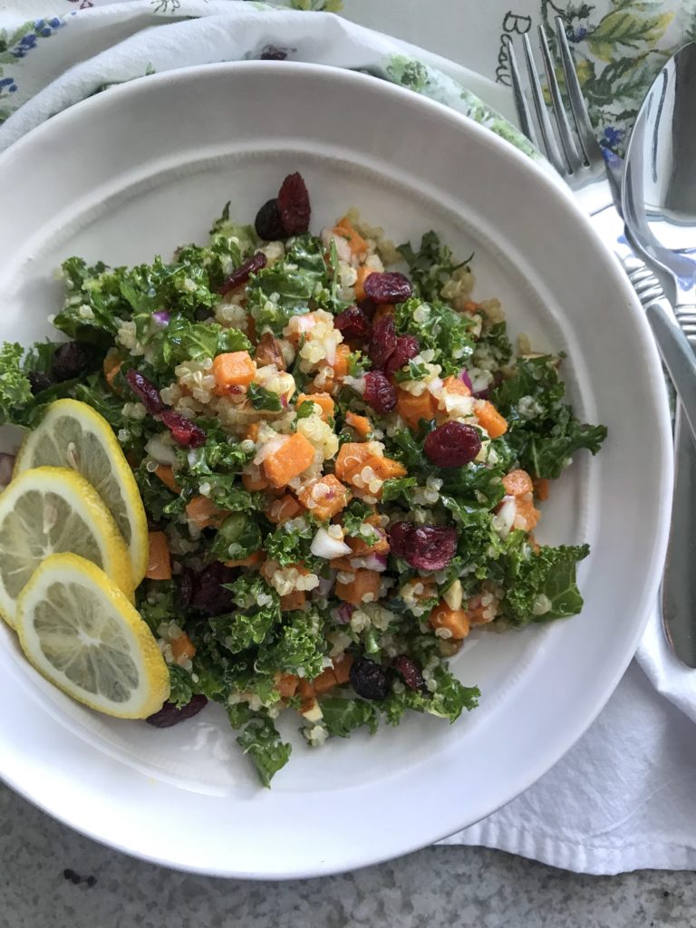 Roasted Sweet Potato, Quinoa, &amp; Kale Fall Salad: A Quick Weeknight Meal Whitney Khan Contributor Miami Moms Blog