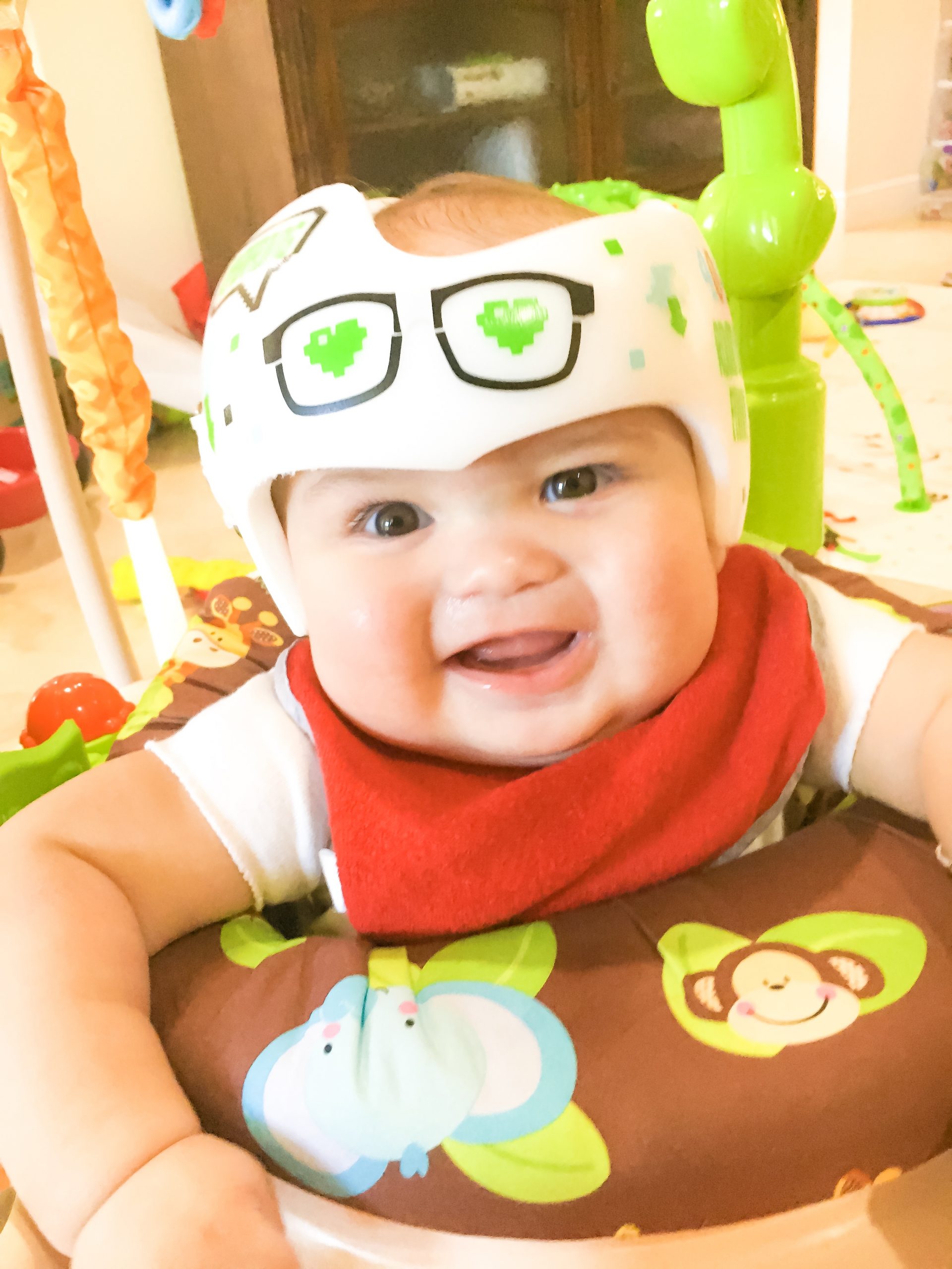 E. L. Lane's Son in a Babbleworthy Helmet