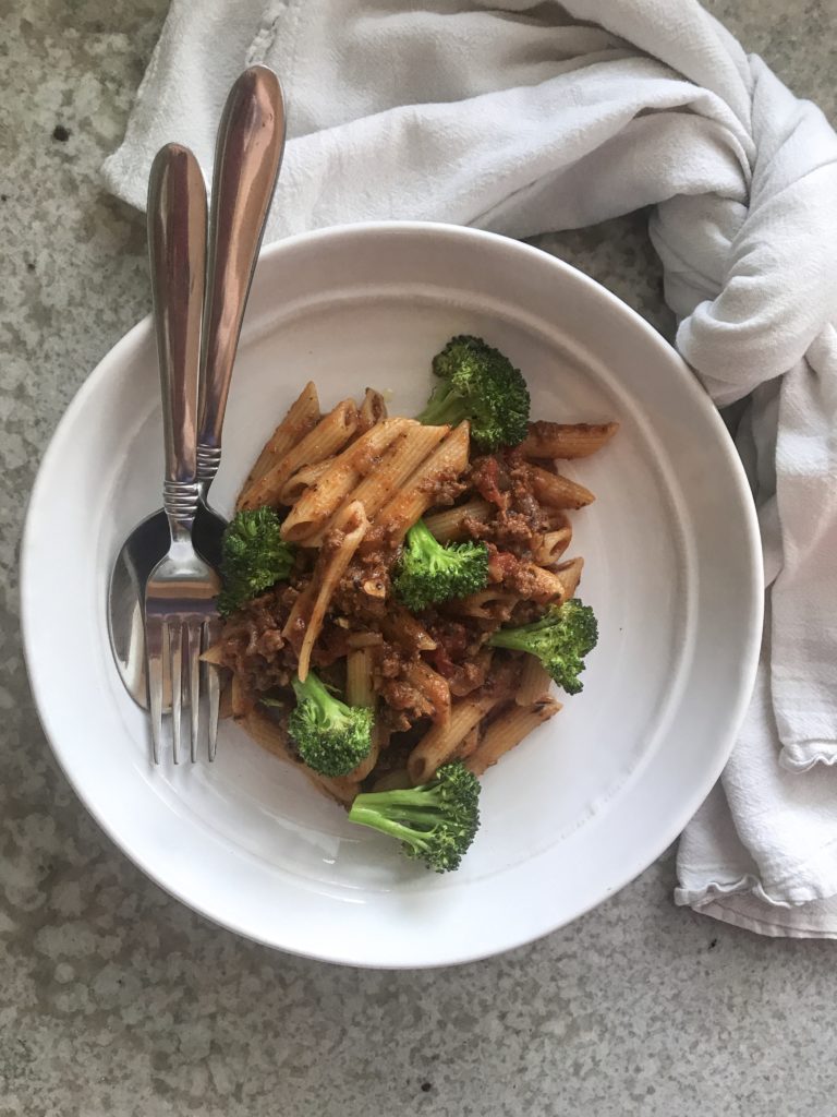 pasta and broccoli