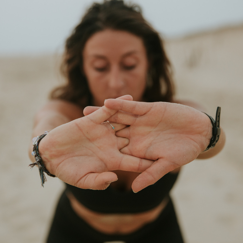 Image: A woman doing a stretching exercise
