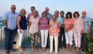Image: Betty pictured with her children and their spouses