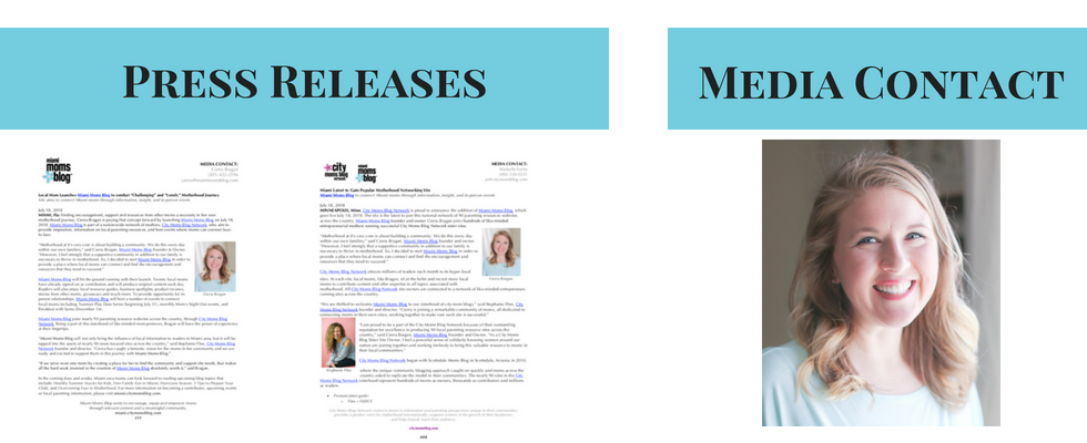 Press Releases Miami Moms Blog