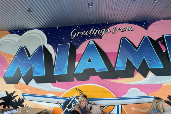 Miami wall at resturant