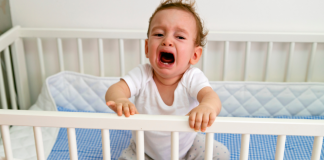 Toddler crying in crib