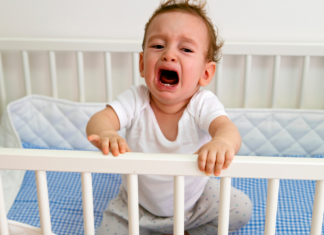 Toddler crying in crib