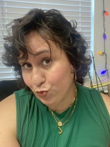 Image: A post-treatment photo of Jackie after her hair has grown back