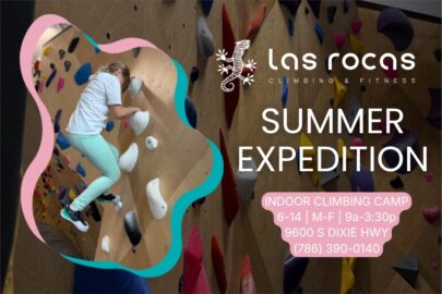 Image: Infograhic for Summer Expedition summer camp program at Las Rocas Climbing Gym