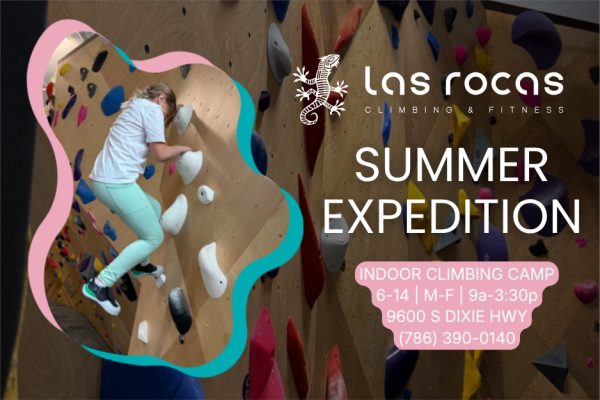Image: Infograhic for Summer Expedition summer camp program at Las Rocas Climbing Gym