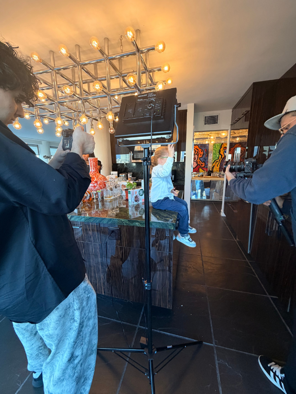 Image: A child participates in a photo shoot