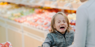 To the Mom Who Walked Out of the Grocery Store: I Saw You Toddler crying in a shopping cart in the produce section