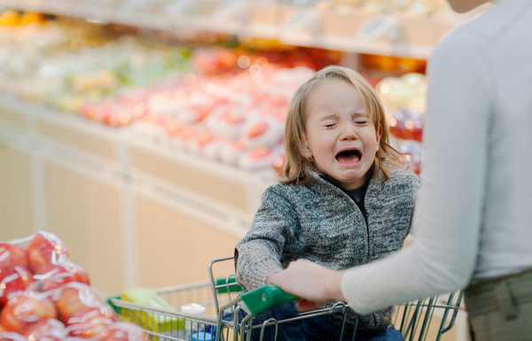 To the Mom Who Walked Out of the Grocery Store: I Saw You Toddler crying in a shopping cart in the produce section